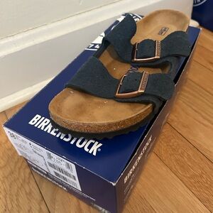 Birkenstock Dark Blue Suede Sandals